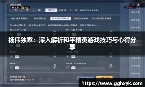 杨伟独家：深入解析和平精英游戏技巧与心得分享